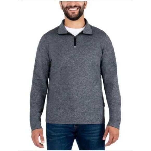 NEW Gerry Men's Size L Long Sleeve 1/4 Zip Pullover Gray Mock neck Sweatshirt - Picture 1 of 9